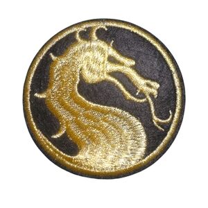 Vintage Mortal Kombat Logo Embroidered Iron on patch 3"